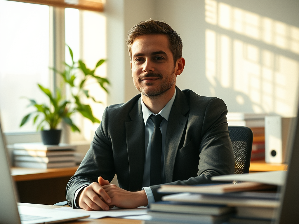 Create A High Resolution Highly Detailed Image Featuring A Corporate Professional 1